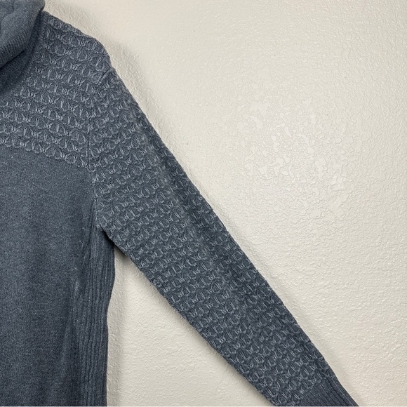 Eddie Bauer Gray Knit Long Sleeve Adjustable Cowl Neck Sweater Size XLarge - Picture 4 of 11